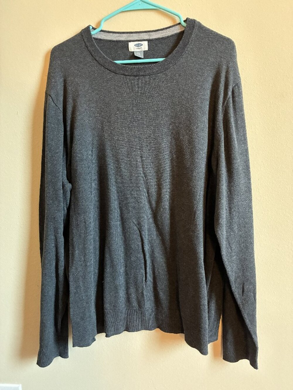 Old Navy Crewneck Sweater (Men's XXL); Dark Gray; Solid; Cotton/Polyester